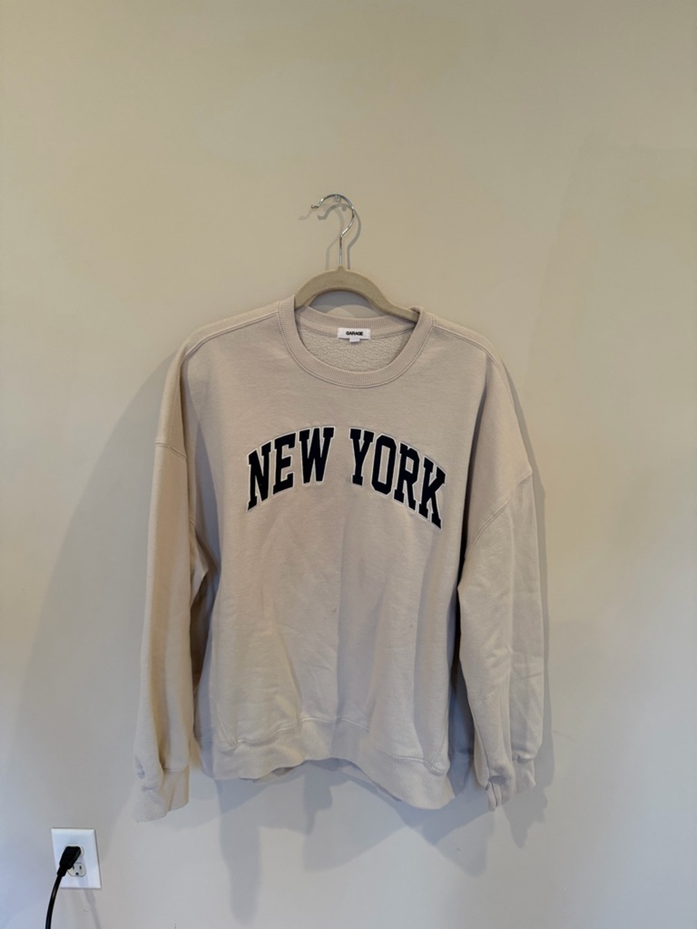 Garage Cream Sweatshirt w/ New York